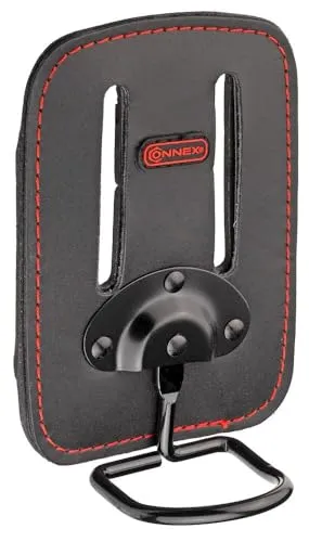 Connex Hammerhalter - Beweglicher Stahlbügel - Mit Gürtelschlitzen - Aus Leder - Robust & Langlebig/Werkzeughalter für den Gürtel/Holster für Hammer/Hammerschlaufe / COX951080