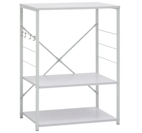 vidaXL Mikrowellenregal Weiß 60×39,6×79,5 cm von vidaXL