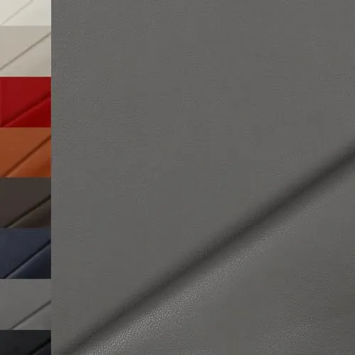 MAGAM-Stoffe Anton Kunstleder Polsterstoff Kleidung Taschen Meterware ab 50cm (Grau)