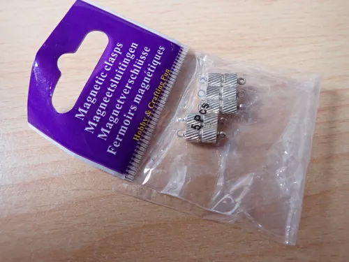 Kars - 5 Magnetverschlüsse  - versilbert - Kettenverschluss Magnet - 1,5cm