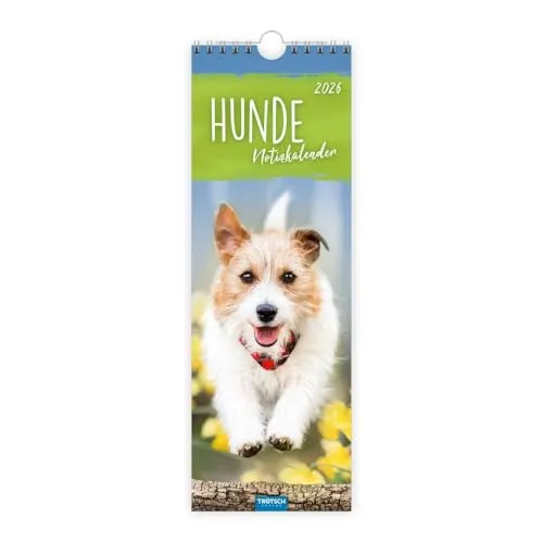 TRÖTSCH - Streifenkalender Hunde 2026 | Notizkalender: Wandkalender Notizkalender