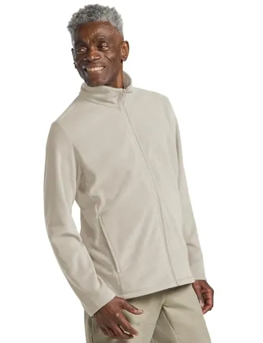 Jack Wolfskin Taunus Full Zip M - Fleece-Jacke in Pale Sand XL - Funktionsjacke aus recyceltem POLARTEC-Gewebe, atmungsaktiv und schnelltrocknend - ideal für Outdoor-Aktivitäten und als wärmende Schicht.