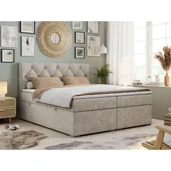 Boxspringbett 140x200 ALDA mit Bettkasten und Matratze von MKS Meble