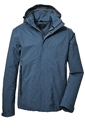 killtec Herren Funktionsjacke KOS 53 MN JCKT, stahlblau, M - Funktionsjacke für Herren mit 10.000 mm Wassersäule, 100% wasserdicht und umweltfreundlich PFC-frei – ideal für Outdoor-Aktivitäten bei jedem Wetter.