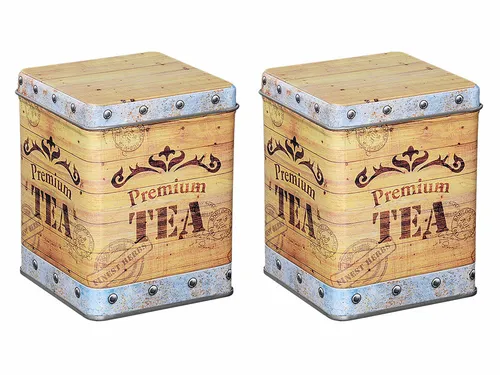 Produktbild Teedosen / Kaffeedosen / Vorratsdosen Set „Tea Chest“, 2 Dosen je 100g