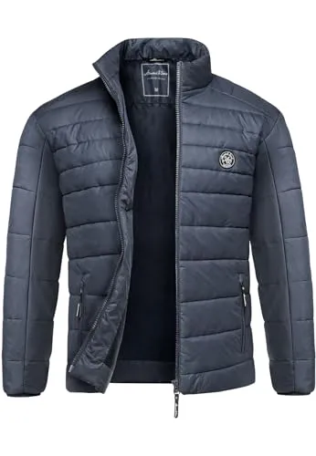 Amaci&Sons Herren Steppjacke 9103 Navyblau XL - Funktionsjacken für den Outdoor-Einsatz, wasserabweisend und mit optimaler Wärmeisolierung für kalte Tage.