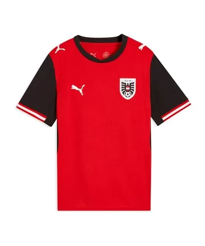 PUMA Kinder Trikot Österreich FB WM 2026 Heim - Stylisches Heimtrikot für Kinder, inspiriert von Österreichs Abenteuergeist. Perfekt für Spieltag und Alltag, kombiniert es den Look der Profis mit einem lässigen Design.