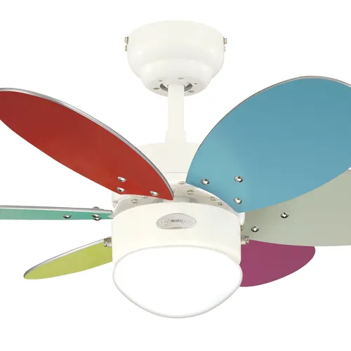 Westinghouse Turbo II Deckenventilator 53W – 76cm Weiß - Ventilatoren mit harmonischem Design, ausgestattet mit einem nahezu geräuschlosen Motor für ganzjährigen Komfort und optimaler Wärmeverteilung.