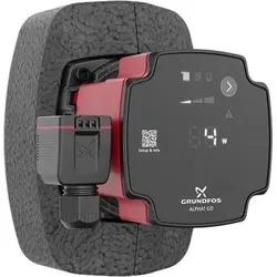 Grundfos Alpha1 Go 25-60 130 Umwälzpumpe - Hocheffiziente Umwälzpumpe für Heizungsanlagen, energieeffizient, einfach zu installieren mit werkzeuglosem Alpha-Stecker und automatischer Selbstentlüftung. Ideal für modernen Einsatz.