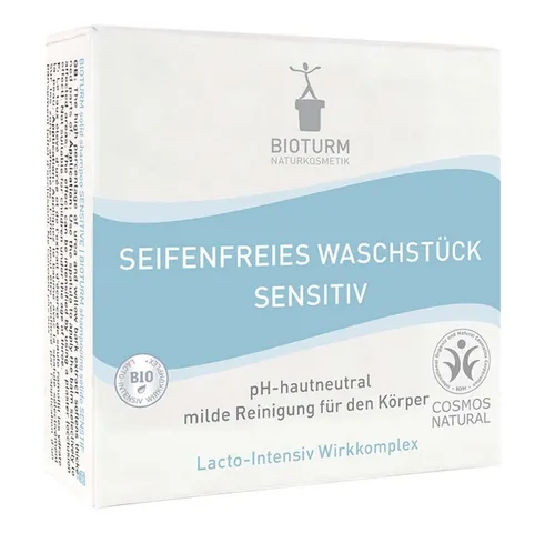 Bioturm Feste Duschseife Seifenfreies Waschstück - sensitiv 100g