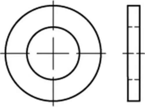 DIN 1441 Flache Scheibe Stahl 72mm, 10 Stück - Unterlegscheiben aus Stahl, Produktklasse C für optimale Stabilität und Sicherheit bei Bolzenverbindungen - 10 Stück im Set.