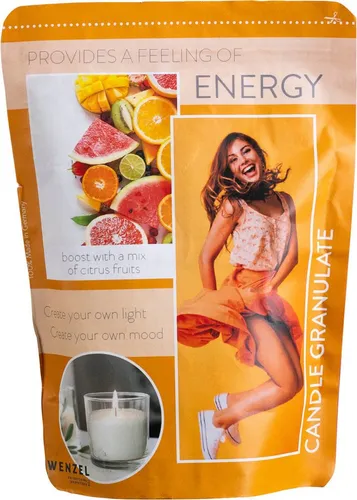 Wenzel Stumpenkerze Kerzen-Sandgranulat mit Duft, Set mit 4 Dochten, 400g