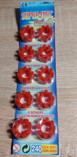 8-er Ring 240 Schuss Munition Fasching Karneval Party Kinder Pistolen Revolver