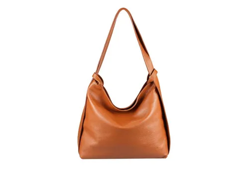 ITALYSHOP24 Schultertasche Made in Italy Damen Leder Tasche Schultertasche, leichtgewicht Shopper, als Umhängetasche tragbar