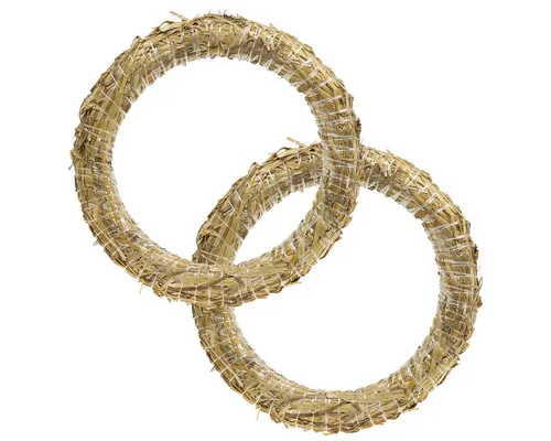 H. Andreas Belles fleurs Bastelkranz Strohkranz Rohlinge für kreative Tür- und Tischdekoration, 2 Stück
