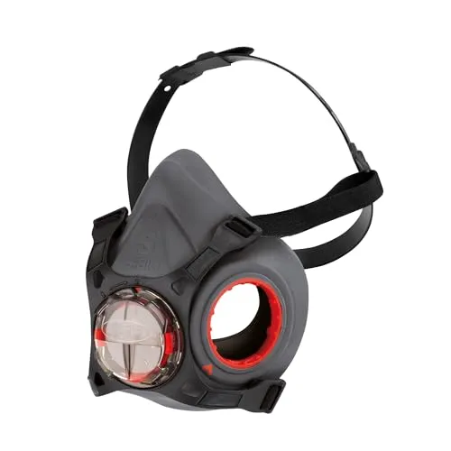 JSP Force 8 Halbmaske klein - Wiederverwendbare Atemschutzmaske, langlebig aus thermoplastischem Gummi für optimalen Sitz und Sicherheit nach EN 140 und EN 14387.