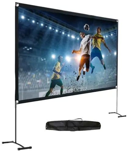 SceneLights Technologies Leinwand: Outdoor-Projektionsleinwand mit Gestell und Tasche, 120