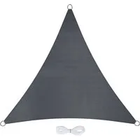Jardinion Sonnensegel Dreieck 3 x 3 x 3m Grau für Garten, Balkon & Terrasse - Das Jardinion Sonnensegel aus hochwertigem HDPE-Polyester bietet optimalen Schutz vor Sonne mit 90% Abschattung. Ideal für den Außenbereich, schimmelbeständig und luftdurchlässig für angenehme Stunden im Freien.