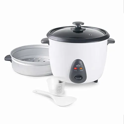 Lacor 69233 Elektrischer Reiskocher mit 1,8 L Inneneimer in weiß von Lacor