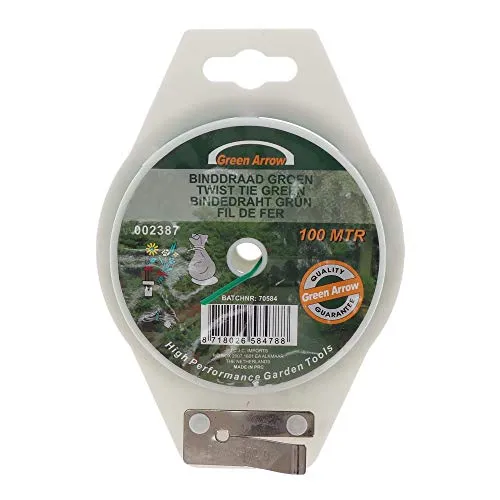 100m Bindedraht Gartendraht Pflanzenbinder Blumenbindedraht Draht mit Drahtschneider