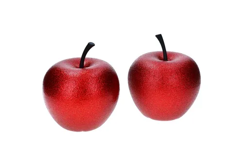 MamboCat Dekofigur Pottery Pots 2x Apfel Kupfer rot Größe XS glitzer Fiberglas