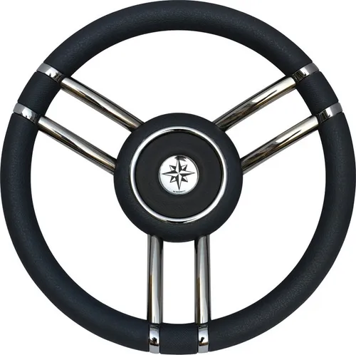 Apollo Steuerrad VA-Stahl+Polyurethan Ø350mm schwa , 1 Stück