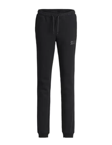 Jack & Jones Junior Trainingshose JPSTGORDON JJNEWSOFT SWEAT PANT NOOS JNR schwarz 164 - Kinderhosen aus weichem Jersey, elastisch und bequem für aktive Kids, ideal für Sport und Freizeit.