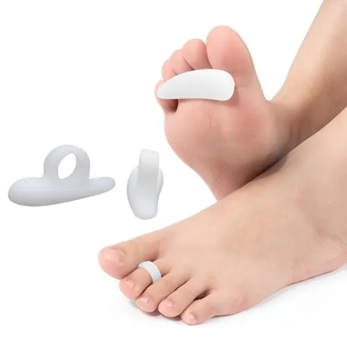 salefun 4x Silikon Gel Zehenspreizer Hammerzehenpolster Korrektur Hallux Valgus Polster