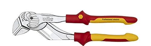 Wiha 44314 Zangenschlüssel 250mm - Professioneller Zangenschlüssel - Zangen für Installationen, knopflose Einstellung direkt am Werkstück, hohe Sicherheit und Benutzerfreundlichkeit, ideal für enge Arbeitsräume