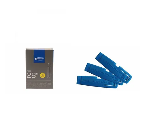 Schwalbe Fahrradschlauch Schwalbe 1x Schlauch SV15 extra lang 28x0.75-1.10 + Reifenheber