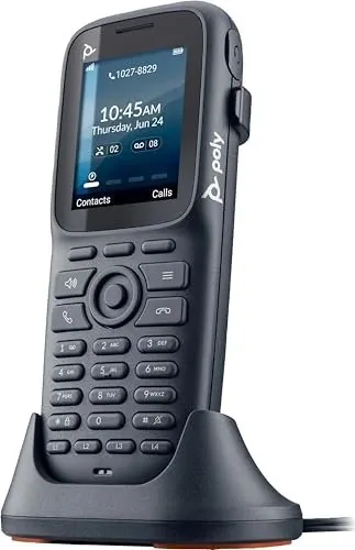 Poly Rove 20 - Schnurloses VoIP-Telefon mit dreiweg Anruffunktion - Festnetztelefon mit Rufnummernanzeige und Anklopffunktion, ideal für flexible Arbeitsplätze und moderne Kommunikation.