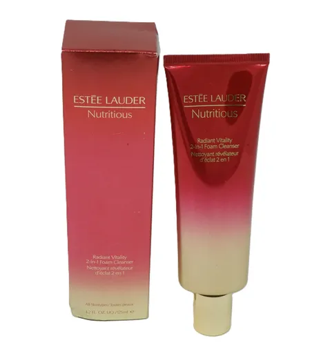 Estée Lauder Nutritious Radiant Vitality Foam Cleanser 125 ml - Sanfte Reinigung für strahlende Haut. Der Schaumreiniger entfernt Unreinheiten und sorgt für ein frisches Hautgefühl. Ideal für die tägliche Pflege.