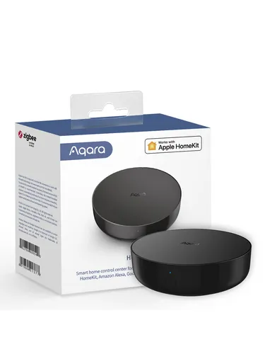 Aqara Hub M2 EU - Smart Home Gateway mit HomeKit, IR-Fernbedienung und Steuerung von bis zu 128 Geräten in schwarz