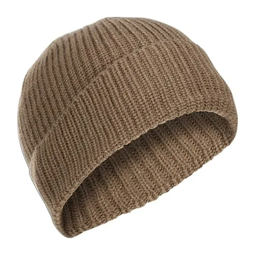 A.Blöchl 162039 Mütze Merino Classic (Coyote) - Strickmützen für Herren, hervorragende Passform und temperaturregulierende Eigenschaften, ideal für kalte Tage ohne unangenehme Gerüche.