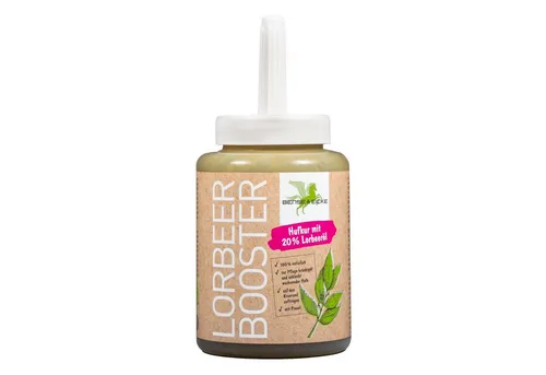 B & E LorbeerBooster - Natürliches Hufpflegeöl für Pferde - Hufpflege mit 100% natürlichen Inhaltsstoffen, 20% reinem Lorbeeröl für gesundes, elastisches Hufhorn und verbessertes Hufwachstum. Ideal für brüchige Hufe.