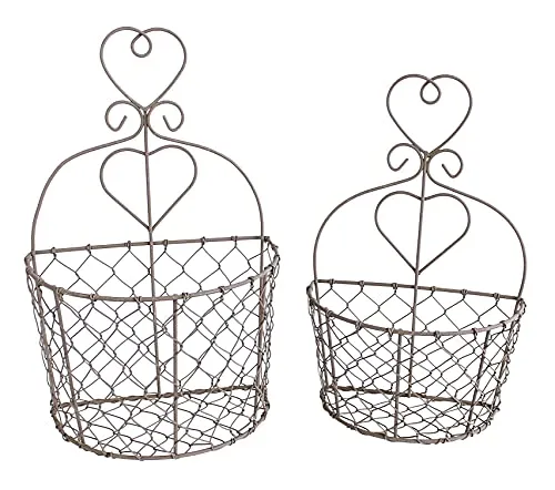 Manufaktur Lichtbogen 2er Set Draht Wandkörbe