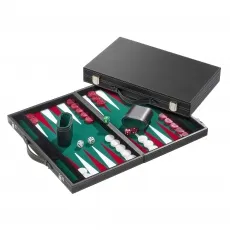 Philos 1732 Backgammon Set – Grün, Medium, Kunstleder von BG -