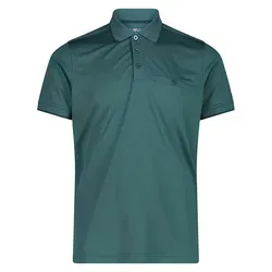 CMP Herren Piquet Polo T-Shirt XL, blau - T-Shirts Freizeit, klassisch schickes Polo Shirt, schnelltrocknend und antibakteriell behandelt für optimalen Tragekomfort.