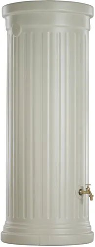 Garantia Säulentank sandbeige 500 L - Bewässerung - Stilvoller Regenwassertank mit 500 Litern, ideal für die Gartenbewässerung und frostgeschützt mit optionalem Universal-Schlauchset.