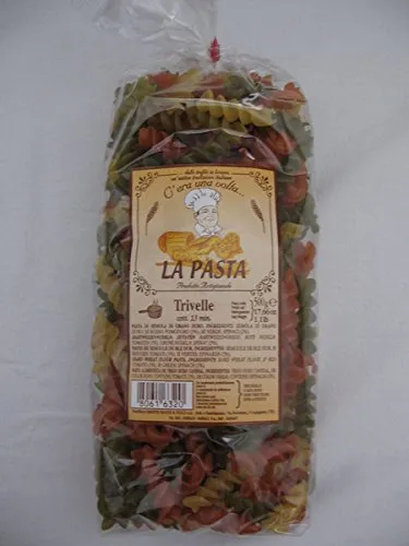 La Trafilata Trivelle Tris (500gr) Farbige Ringelnudeln