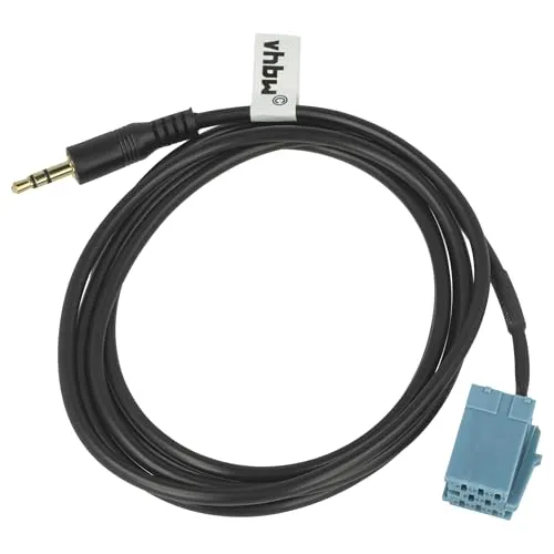 vhbw AUX Adapter Verbindungskabel (Mini-Iso) kompatibel mit Diverse Autoradios z.B. Becker, Blaupunkt, Philips, VDO Dayton, sowie von Audi, Seat, Skoda, VW etc.