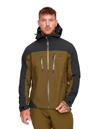Produktbild RevolutionRace Silence Proshell 3L Jacket, Herrenjacke, belüftete und wasserdichte Jacke für Wanderungen und andere Outdoor-Aktivitäten, Dark Olive/Moonless Night 3.0, XL