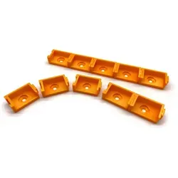 eXODA Verbindungsklemme 10x Halterung für Wago 5er Klemmen Typ 221-415, Klemmenhalter für 10 Klemmen, 10er Pack orange 30 mm