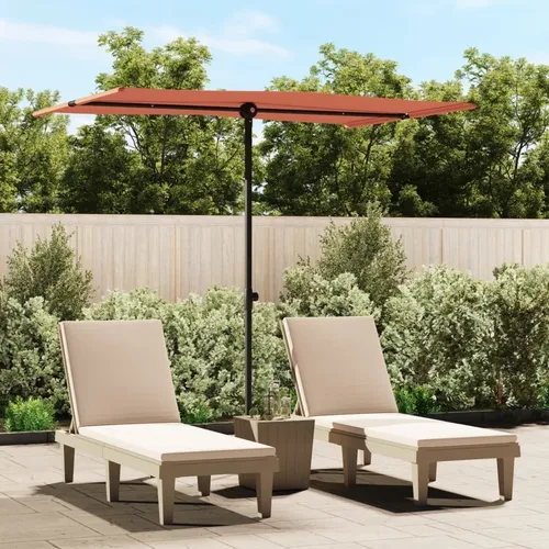 Maison Exclusive Sonnenschirm mit Aluminium-Mast 2x1,5 m Terrakotta