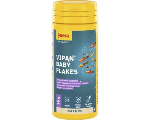 Aufzuchtfutter sera Vipan Baby Flakes 50 ml (30 g), Mikroflocken