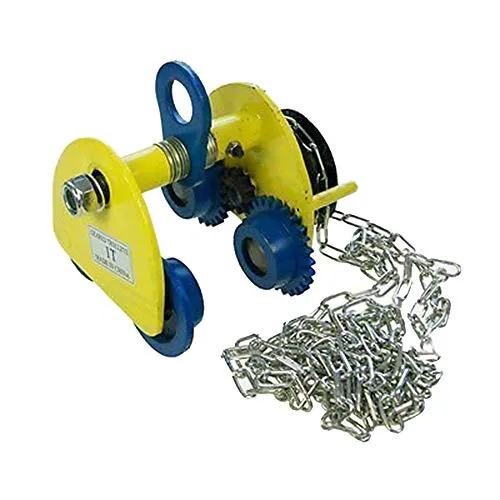 KATSU Laufkatzen 2 Tonnen Hochleistungs Getriebebalken Trolley Hoist lifing mit Kette für Garage Werkstatt Lager 181972