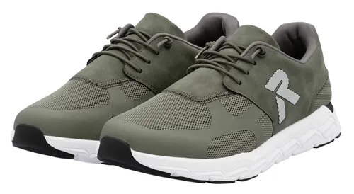 Rieker Herren Sneaker 09100, Grün, Größe 46 EU - Sneaker für Herren mit herausnehmbarer MemoCup-Einlage für maximalen Komfort. Leichte, flexible Laufsohle und elastische Schnürung für einfaches Anziehen.