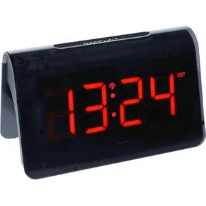 TFA Wecker Icon 60.2543.05 - Digitaler Funkwecker in Schwarz, mit großen LED-Ziffern und Snooze-Funktion für geräuschloses Aufwachen