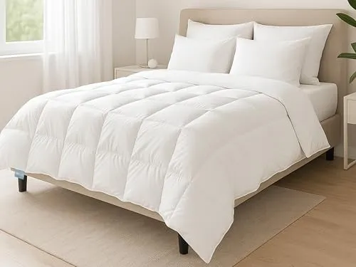 XDREAM Nature Daunendecke medium | 90% Daunen | 135 x 200 cm - Bettdecken aus natürlicher Baumwolle mit 90% Daunen und 10% Federn für gesunden, leichten Schlaf. Öko-Tex zertifiziert, waschbar bis 60 Grad und trocknergeeignet.