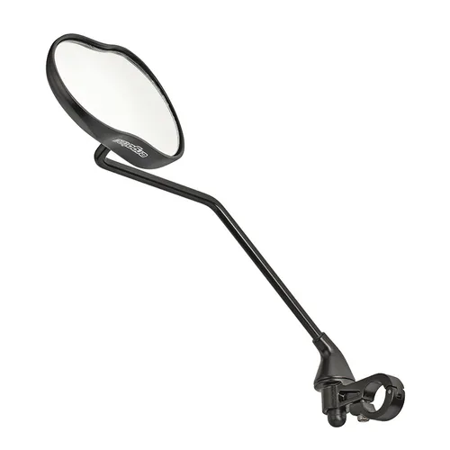 Ergotec Rückspiegel M-99LV - Rechtsmontage mit asphärischem Glas - Fahrradspiegel mit großem, einklappbarem asphärischem Glas (121 x 78-66 mm), ideal für sicheres Fahren. Rastet automatisch in der gewünschten Position ein.